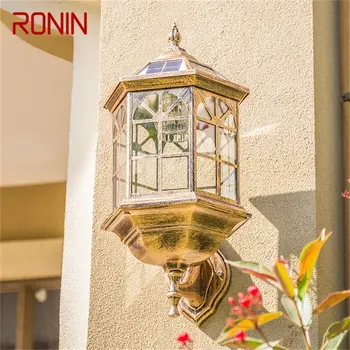 RONIN Vonkajšie Slnečné Retro Nástenné svietidlo LED Vodotesný Klasická Sconces Lampa pre Domáce Verandu Dekorácie