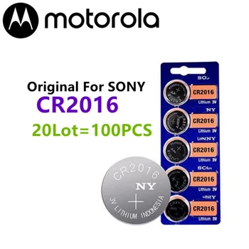 100KS Pôvodný Pre Sony CR2016 gombíkové Batérie LM2016 BR2016 Bunky Mince Lítiové Batérie Pre Hodinky, Elektronické Hračky Kalkulačky