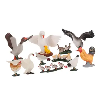 11 Kusov PVC Zvieratá, Akčné Figúrky, Hračky Simulácia Solid Model pre Batoľatá