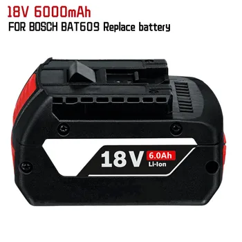 18V Batterie Für Bosch GBA 18V 6,0 Ah Lítium-BAT609 BAT610G BAT618 BAT618G 17618-01 BAT619G BAT622 SKC181-202L + ladegerät