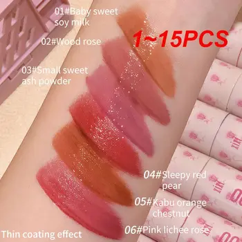 1~15PCS Lip Tint 6 Farieb Nepremokavé Vodnatá Jelly Textúra Hydratačné Trvalé Farebné Kozmetika Pink Rose Lesk na Pery Lip make-up