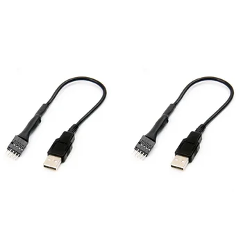 2 ks 20 cm 9 Pin Male na Externé USB Muž PC Doske Interné Údaje Predlžovací Kábel