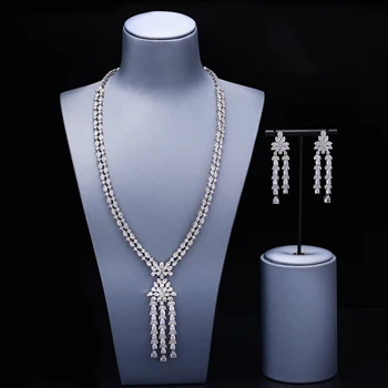 2 ks Svadobné Zirconia Plný Šperky Sady Pre Ženy Strany, Luxusný Dubaj Nigéria CZ Kryštálmi Svadobné Šperky Sady