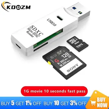 2 V 1 Čítačka Kariet USB 3.0, Pamäte, Čítačky Pamäťových Čítačka Micro SD TF Card Reader Vysokej Rýchlosti Spisovateľ Flash