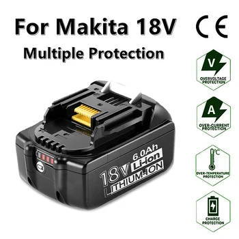 2022 Pre Makita 18V 6000mAh Nabíjateľná Náradie Batérii S LED Li-Ion Výmena LXT BL1860B BL1860 BL1850
