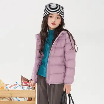 2023 Nové kórejská Verzia Detí Nadol Bunda Ľahká Zimná Bunda Dievčenské Nadol Bunda Dieťa Teplé detské Zimné Oblečenie