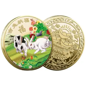 2023 Čínskeho Zverokruhu Králik Pamätné Mince Umenie Zberateľské Mince Dovolenku Dekorácie Šťastie Upomienkové Darčeky
