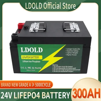 24V 300Ah 200Ah 100Ah LiFePO4 Lítium Železa Fosfát Batérie Vstavaný BMS Pre Nahradenie Väčšina Záložné Napájanie Domov na Skladovanie Energie