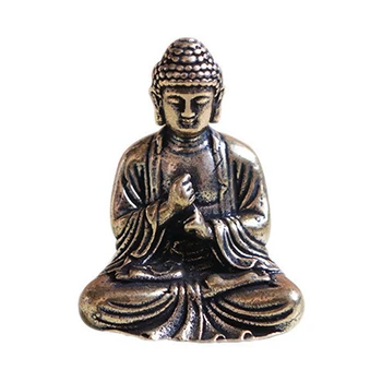 2X Mini Sochu Budhu Bronzovú Sochu Budhu Čínsky Budhizmus Čistej Medi Bronzovú Sochu Budhu Šakjamúni