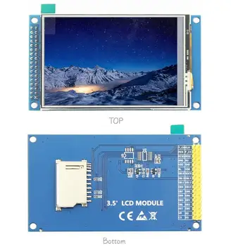 3,5 palcový 34PIN 65K HD TFT LCD Obrazovkou Modul MCU 16Bit Paralelné Rozhranie 480(RGB)*320 XPT2046 IC RGB565 (Dotyk/No-Touch)