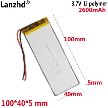 3,7 V 2600mAh Lipo Polymérová Batéria Pre tablet vzdelávania stroj batérie 5040100 4540100 5040105 5040110