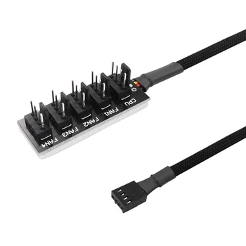 40 cm 1 až 5 4-Pin PWM Ventilátor CPU HUB Rozbočovač PC Prípade Chladnejšie Napájací kábel Kábel Adaptéra