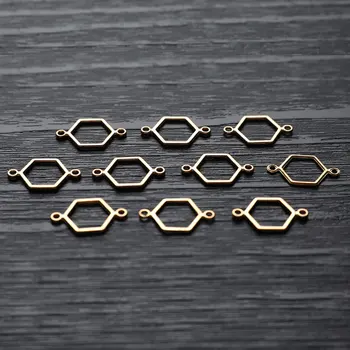 40pcs 19x13mm Zlatá Farba Honeycomb Konektor zobrazili kľúčové tlačidlá Pre Šperky, Takže DIY Šperky Nálezy Šperkov, Takže Príslušenstvo