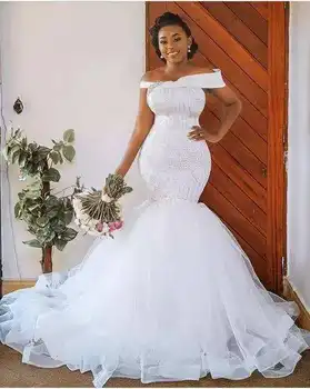 Africké Svadobný V Krku Bez Rukávov Otvorte Zadný Princezná Svadobné Šaty Vestidos De Noiva 2023
