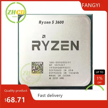 AMD Pre Ryzen 5 3600 CPU procesor Nové R5 3600 3.6 GHz six-core 12-Niť 100-000000031 65W slot AM4