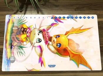 Digimon Duel Playmat Terriermon Patamon Trading Card Game Mat DTCG CCG Mat Mousepad Podložka pod Myš Herné Tabuľky Hrať Mat Zadarmo Taška