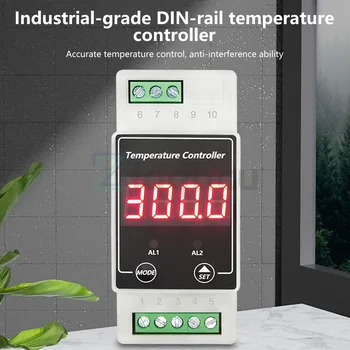 Din Termostat DC8-24V AC100-240V vodiacej Koľajnice Thermoregulator Digitálny Regulátor Teploty Chladenie