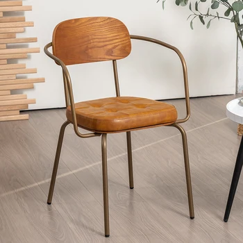 Domov operadla kovové stoličky bar Nordic Európskej krajine štúdia jednoduché retro kovaného železa jedálenské stoličky s područkami