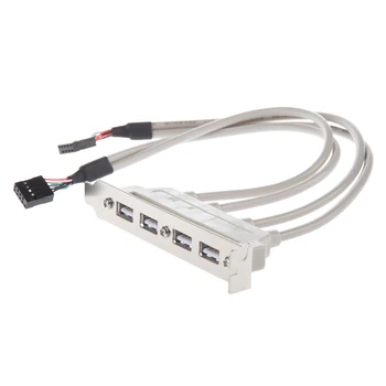 Doske 4 Port USB 2.0-9 Pin Hlavičky Držiak Predlžovací Kábel