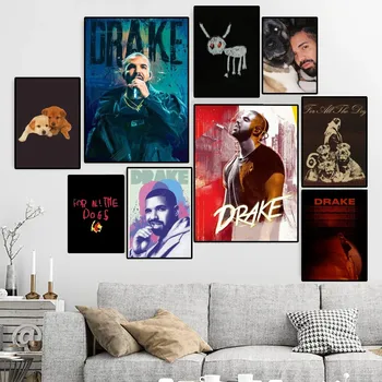 Drake PRE VŠETKY PSY Plagát Plátno HD Tlač, Personalizované Wall Art Vlastné Maľby