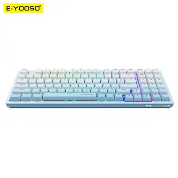 E-YOOSO Z94 RGB Mechanical Gaming Keyboard support Bluetooth 5.0 bezdrôtové pripojenie USB 2.4 3 G režime 94 Kľúče Hráč pre Výpočet, PC, Notebook