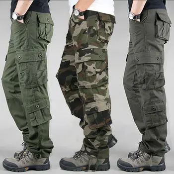Gargo Vojenské Nohavice Mens Módne Voľné Neforemné Taktické Nohavice Pre Mužov Bežné Multi Pakety Mužstvo Mužské Nohavice Plus Veľkosť