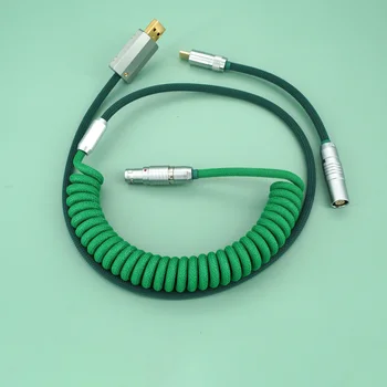 GeekCable Ručne vyrábané na Mieru Mechanickej Klávesnice Dátový Kábel Pre GMK Tému MAXKEY Keycap Line Zelená A Tmavo Zelená Colorway