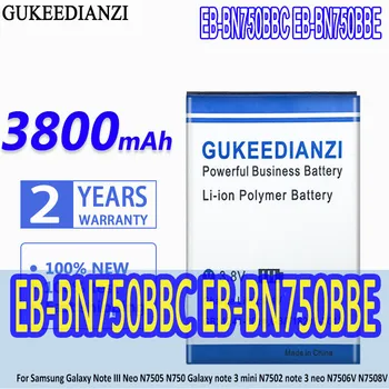 GUKEEDIANZI EB-BN750BBC Náhradné Batérie Pre Samsung Galaxy Note 3 Note3 Neo N750 N7508V SM-N7505 N7502 EB-BN750BBE 3800mAh