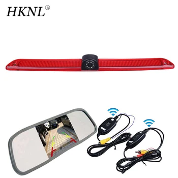 HKNL CCD Auto parkovacia Kamera Zrkadlo+2,4 GHZ Bezdrôtové pripojenie Na Mercedes Benz Sprinter W906 W910 W907 VW Crafter Caravelle Brzdové Svetlo