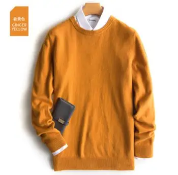Jednoduchý klasický pulóver sveter muži jeseň zima cashmere bavlna, zmiešané teplé oblečenie, hombre župan vytiahnuť homme pletené jumper