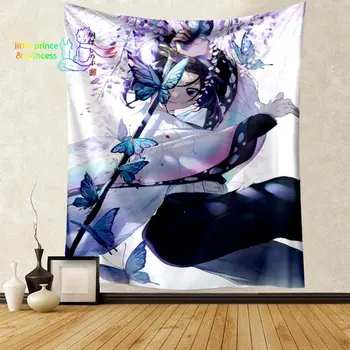 Kochou Shinobu Démon Vrah Anime Gobelín Stene Visí Textílie Pláži Obývacia Izba Dekorácie Spálňa Pozadí Textílie