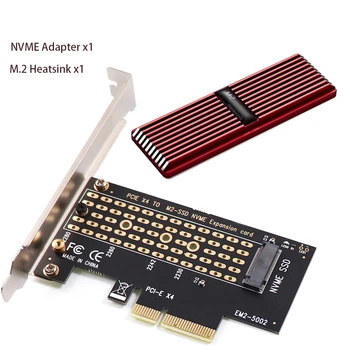 M2 NVME SSD Do PCIe 4.0 Karty Adaptéra 64Gbps M-Key M. 2 PCIeX4 Adaptér Pre Stolné PC, PCI-E GEN4 Plnej Rýchlosti S Hliníkový Chladič