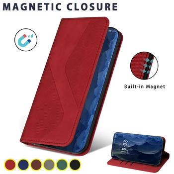 Magnetické Kožené Book Obal Pre Motorola Moto E6s 2020 Telefón Prípadoch Moto E6 Plus E 6 Hrať Flip Stojan Peňaženky Kryt MotoE6 Coque