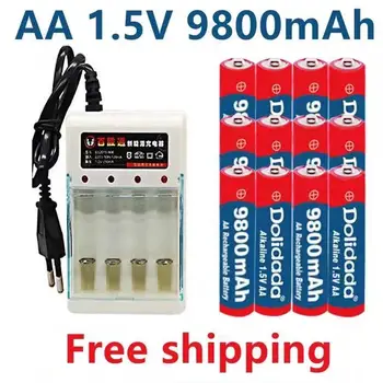 Nová Značka AA batérie 9800 mah nabíjateľná batéria AA 1,5 V Nabíjateľná Nové Alcalinas drummey + Zadarmo nakupovanie