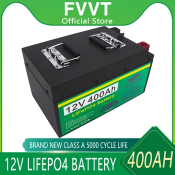 Nové 12V 400Ah LiFePO4 Batérie Lítium Železa Fosfát Bulit-v BMS Nabíjateľné Články Používané Na RV Golf Cart Solárna Loď Motora