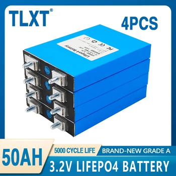 Nové 4PCS Lifepo4 Batérie 3.2 V 50AH Lítium Železa Fosfát Buniek DIY 12V 24V 36V 48V Triedy A Solárne Dobíjacie Batérie