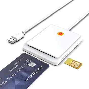 Prenosné USB 2.0 Smart Card Reader pre Bankové Karty DNIE ATM CAC IC ID Kartou SIM Karty Cloner Konektor pre systém Windows 7 8 10 Linux