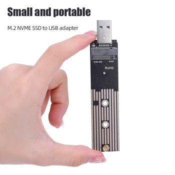 Previesť Karty 10Gbps Gen 2 M. 2 NVME Stúpačky Rada USB3.1 SSD Na USB Adaptér Karta je typu Plug and Play pre Samsung WD Black Intel SSD NVME