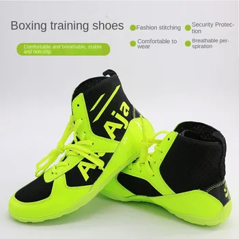 Profesionálne Boxerské Topánky pre Ženy Priedušná Zápas Topánky Dámy, Zelená Telocvičňa Topánky Ženy Značky Dizajnér Športová Obuv Big Boy