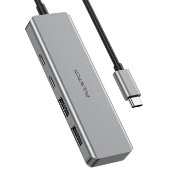 PULWTOP USB C Hub s 10Gbps,USB, C Splitter,4 Porty USB Typu C, USB C/Rozbočovač,USB napájací Adaptér pre MacBook Pro/Air,iMac,Notebook