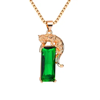 Ročník Rezbárskeho Oválne zelené Kamene, prírodné emerald Prívesok Náhrdelníky pre Ženy, 18k Zlato, Diamanty Choker Šperky, zlaté šperky