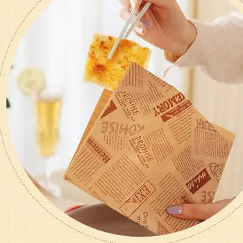 Sandwich Obaly Olej-Dôkaz Pre Potravinársky Hamburger Hranolky Olej Na Pečenie Papier Na Balenie Potiahnuté Mazivo Box Tašky Jednorazové Papierové