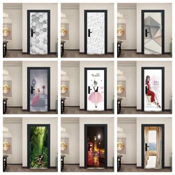 Seascape tvorivé 3d stereoskopické dvere vložiť domov osobnosti dekoratívne steny vložiť samolepiace späť lepidlo kúpeľňa izba dekor
