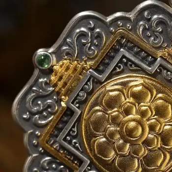 SR Nové 【 Cangyu Lianhua Úprimný] vyzýva Zliatiny Materiálu Prívesok Čistý Handdrawn a Remeselne Šperky