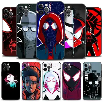Telefón puzdro Pre Apple iPhone 15 11 14 13 12 Pro Max 13 12 Mini XS Max XR X 7 8 Plus Marvel Spider-Man Km Morales Silikónový Kryt