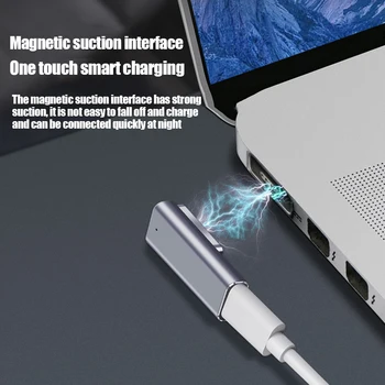 Typ C Magnetické USB PD Adapter pre Apple MacBook Pro Nabíjací Konektor Konvertor