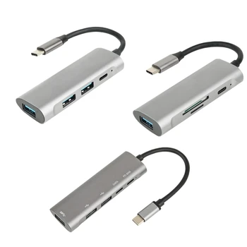 Typ C pre USB3.0/2.0 Hub Converter pre Typ Zariadenia, C 5Gbps Prenos Dát