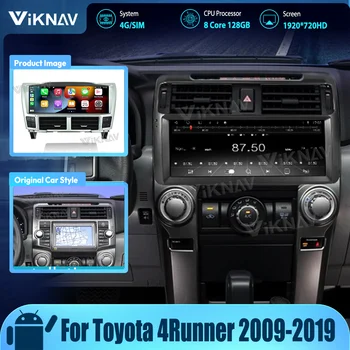 Upgrade Bezdrôtový CarPlay Pre Toyota 4Runner 2009-2019 Android Autoaudio Multimediálny Prehrávač Stere 8 Jadro GPS Navi Rádio Displej