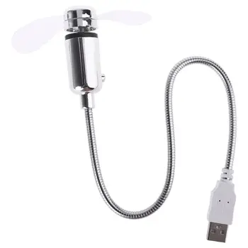 USB-Powered Prenosné Mobilné USB Ventilátor Mini Gooseneck Ventilátorom pre Notebook Office Home Ciest (1 KS)