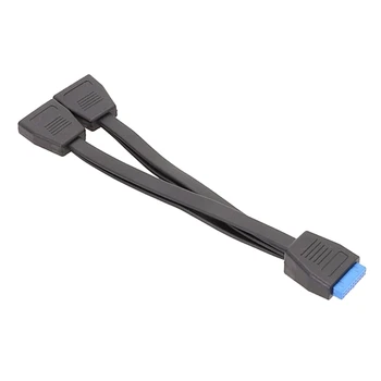 USB3.0 1 2 Splitter 19Pin USB Predlžovací Kábel na základnej Doske Počítača R9UA